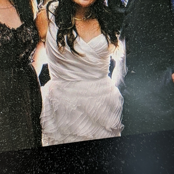 EUC Bebe Short Bridal Wedding Dress - Picture 3 of 5